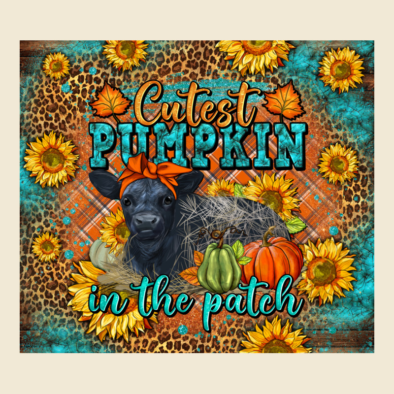 Fall Cutest Pumpkin In The Patch Cute Cow Tumbler Premium Tee by LillyAllenDesigns | Teevron