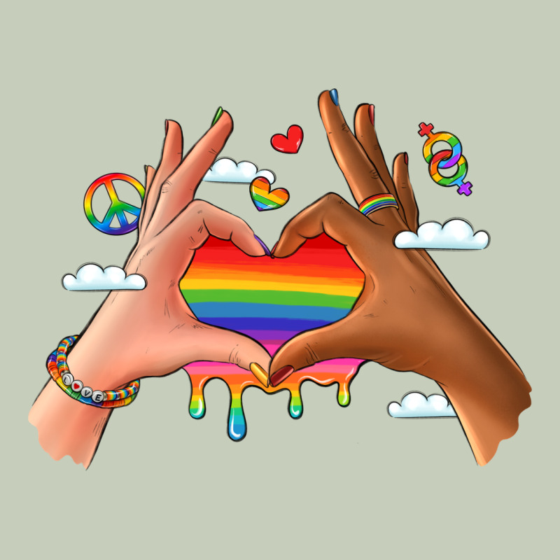 Lgbtq Pride Hands Ladies Tee by LillyAllenDesigns | Teevron