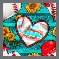 Baseball Hearts And Sunflowers With Turquoise Gemstone Seamless Patter Premium Hoodie | Teevron