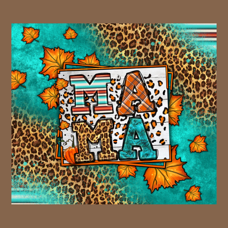 Fall Autumn Leopard Serape Mama Premium Tee by LillyAllenDesigns | Teevron