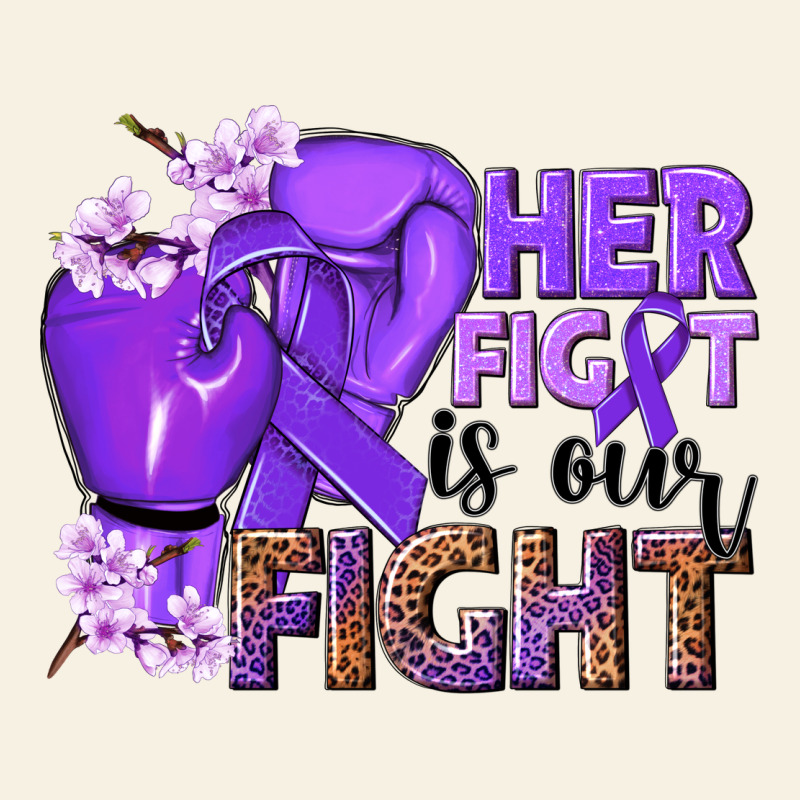 Her Fight Is Our Fight Purple Ribbon Vintage Tee by NancyCooperArtShop | Teevron