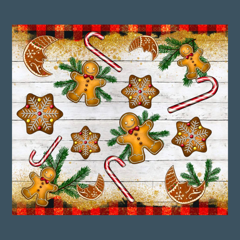Christmas Gingerbread Cookies And Candy Cane Urban Heavy Tee by NancyCooperArtShop | Teevron