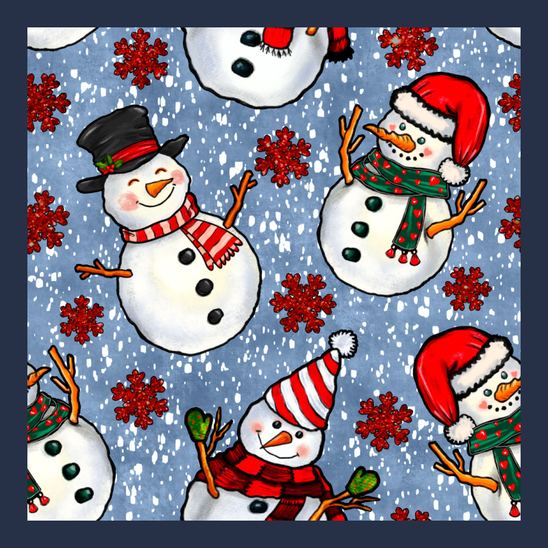 Christmas Snowman Seamless Pattern Premium Hoodie by BundleAndBundleShop | Teevron
