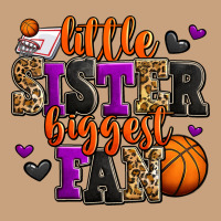 Little Sister Biggest Fan Basketball Vintage Tee | Teevron