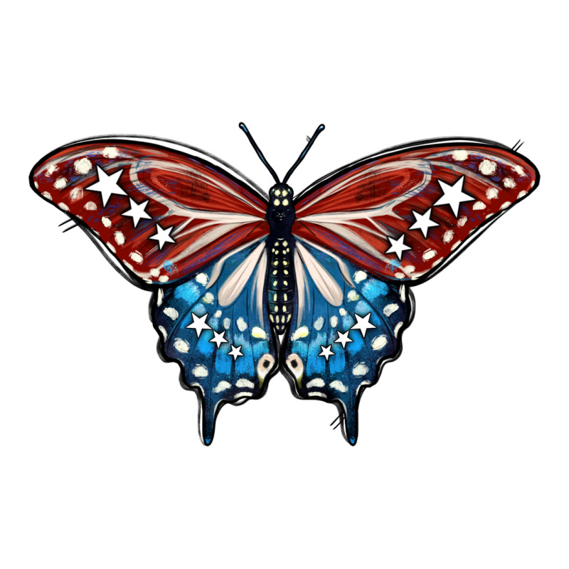 Patriotic American Butterfly Premium Sweatshirt by LillyAllenDesigns | Teevron