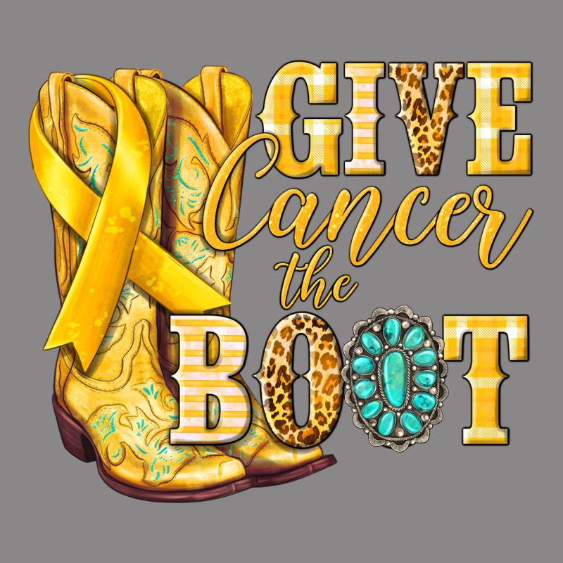 Give Cancer The Boot Childhood Cancer Vintage Tee by NancyCooperArtShop | Teevron