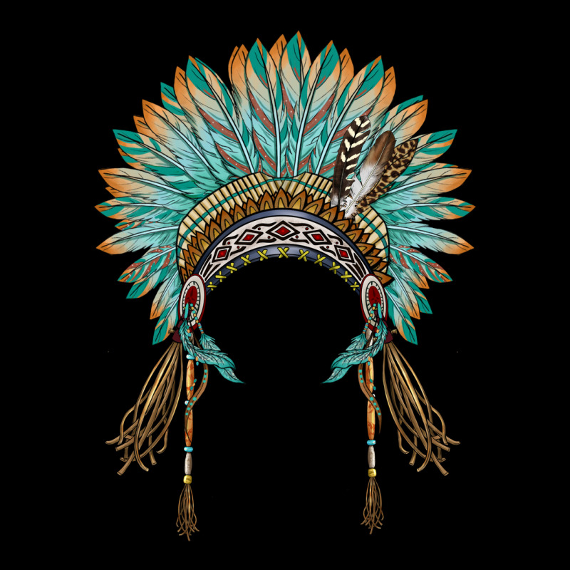 Native American Headdress Turquise Urban Hoodie by BarkalooDesign | Teevron