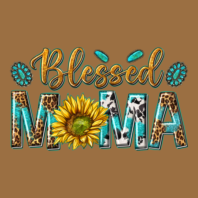 Western Blessed Mama With Leopard And Sunflower Vintage Tee by texasbilliewilder | Teevron
