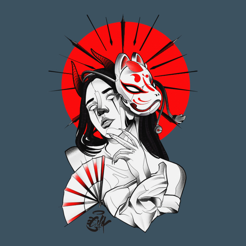 Japanese Geisha Samurai Fox Mask Red Sun Urban Hoodie by tuanDangUi | Teevron