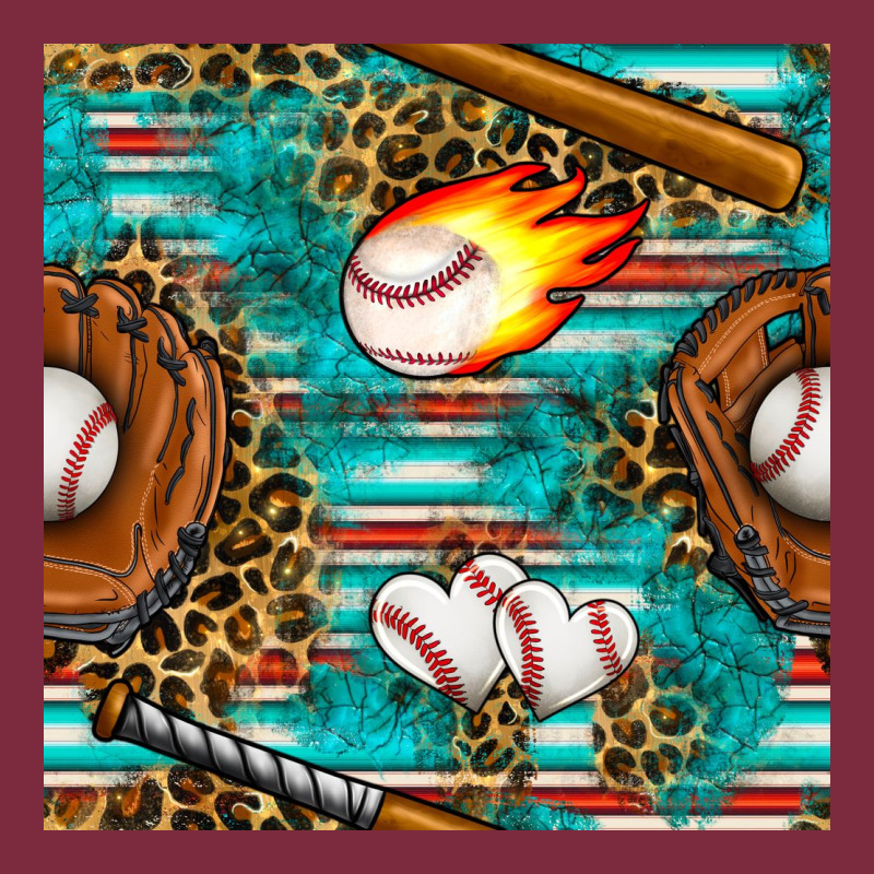 Baseball Glove And Bat With Serape Seamless Pattern Premium Hoodie by BundleAndBundleShop | Teevron