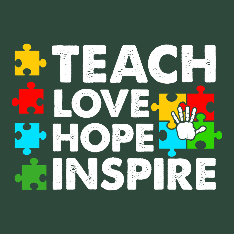 Teach Love Hope Inspire Zipper Hoodie by CowhideDigitalArt | Teevron