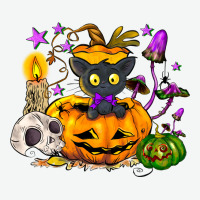 Black Cat Pumpkin Urban Heavy Tee | Teevron