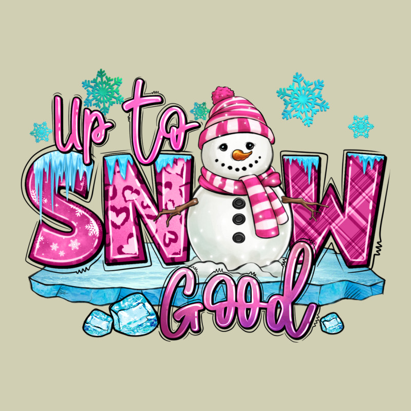 Up To Snow Good Pink Christmas Winter Snowman Heavy Core Tee by MaliasSmallBusiness | Teevron
