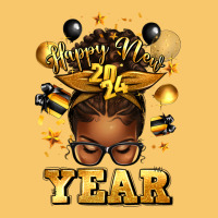 Happy New Year Afro Messy Bun Vintage Hoodie | Teevron