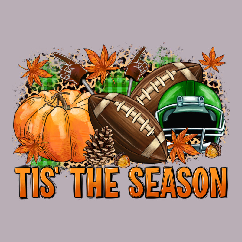 Tis' The Season Football Green Helmet Vintage Tee by NancyCooperArtShop | Teevron