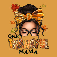 One Thankful Mama Afro Messy Bun Urban Heavy Tee | Teevron