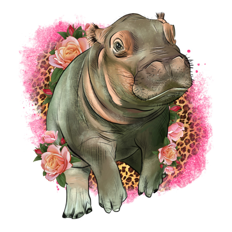 Leopard Baby Hippo Heavyweight Hoodie by LillyAllenDesigns | Teevron