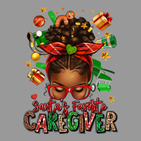Santas Favorite Caregiver Afro Messy Bun Vintage Hoodie | Teevron