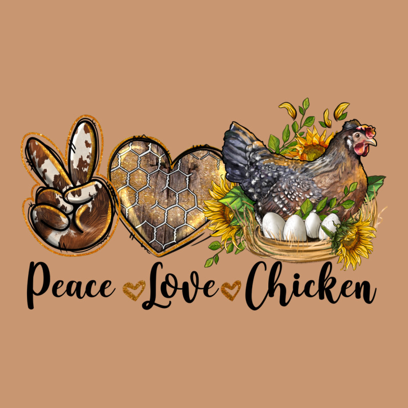 Peace Love Chicken Heavyweight Hoodie by LillyAllenDesigns | Teevron