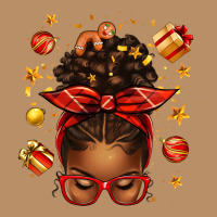 Christmas Afro Messy Bun Vintage Hoodie | Teevron