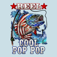 Reel Cool Pop Pop American Flag Bass Ladies Tee | Teevron