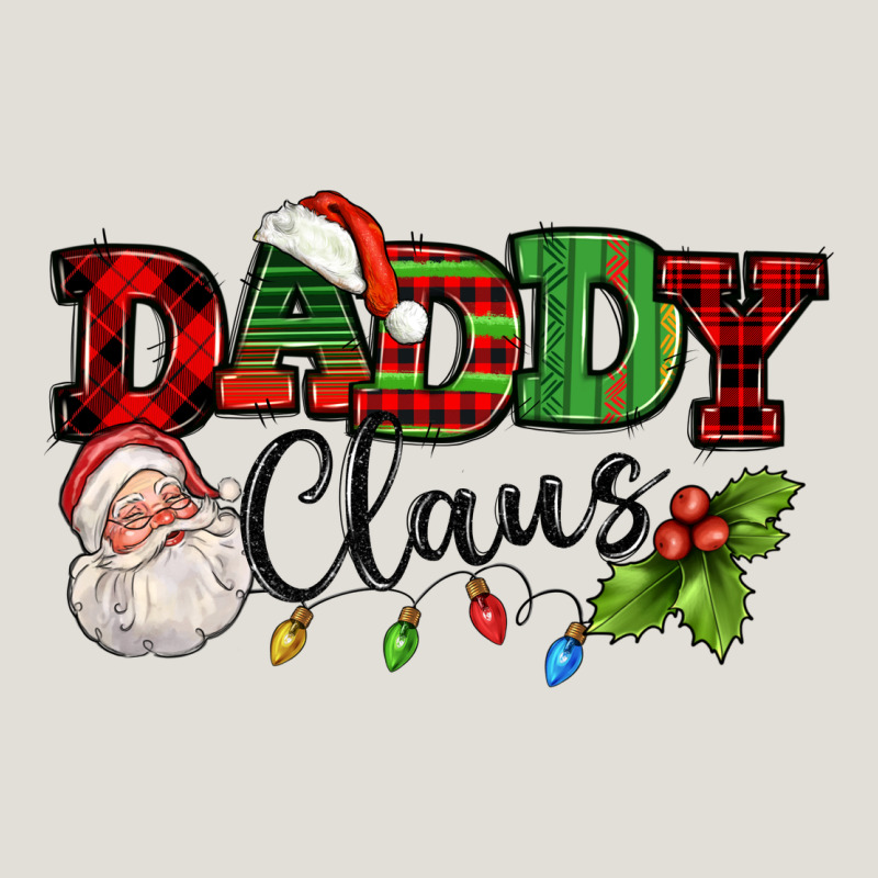 Daddy Claus Santa Christmas Lights And Holly Heavy Core Tee by NancyCooperArtShop | Teevron