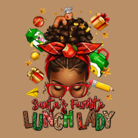 Santas Favorite Lunch Lady Afro Messy Bun Vintage Hoodie | Teevron