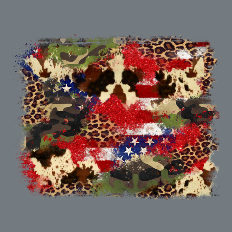4th Of July American Flagcowhide  Leopard Backgrou Heavyweight Sweatshirt by FaDigitalArtStudio | Teevron