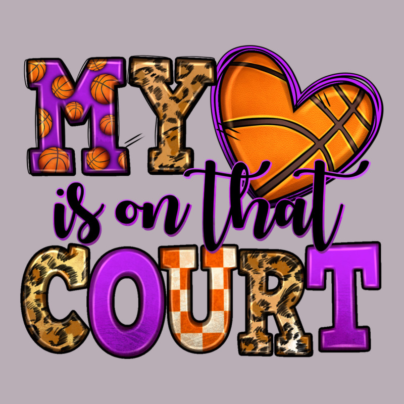 My Heart Is On That Court Basketball Vintage Tee by Jasminsmagicworld | Teevron
