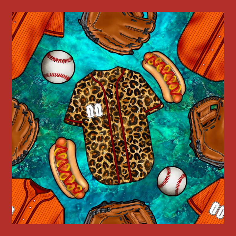 Baseball Leopard Uniform And Hotdog With Gemstone Seamless Pattern Premium Hoodie by BundleAndBundleShop | Teevron