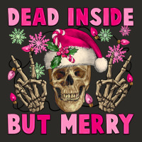 Dead Inside But Merry Pink Christmas Skeleton Heavy Core Tee | Teevron