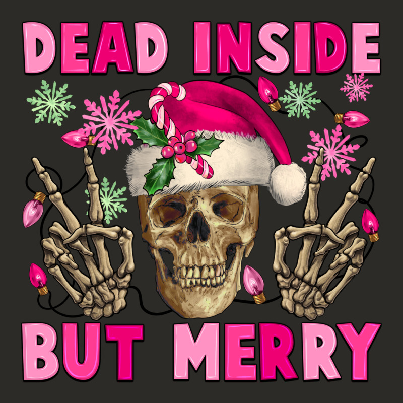 Dead Inside But Merry Pink Christmas Skeleton Heavy Core Tee by NancyCooperArtShop | Teevron