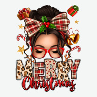 Merry Christmas Messy Bun Urban Heavy Tee | Teevron
