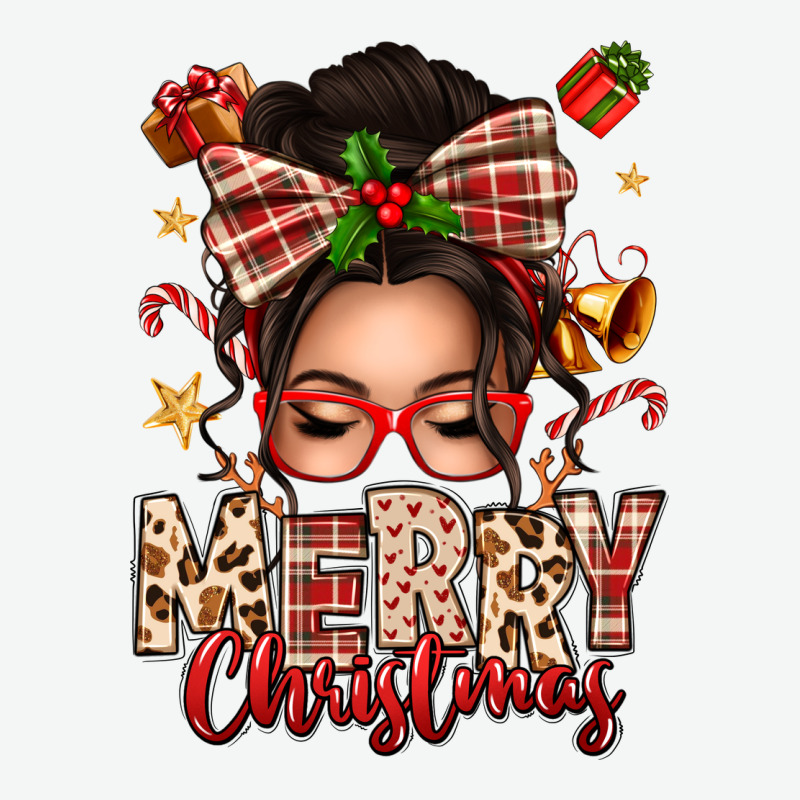 Merry Christmas Messy Bun Urban Heavy Tee by texasbilliewilder | Teevron