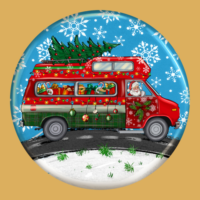 Santa Claus With Retro Van  Christmas Ornament Premium Hoodie by BundleAndBundleShop | Teevron