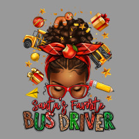 Santas Favorite School Bus Driver Afro Messy Bun Vintage Hoodie | Teevron