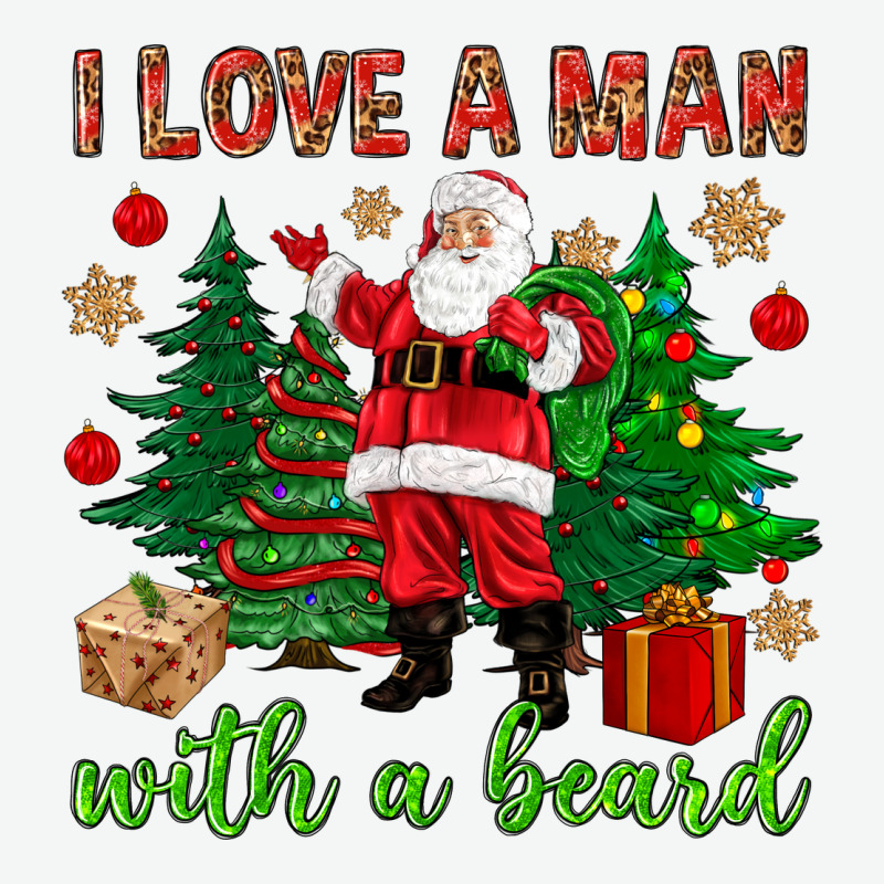 I Love A Man With A Beard Christmas Urban Heavy Tee by NancyCooperArtShop | Teevron