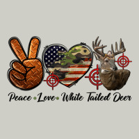 Peace Love White Tailed Deer Heavyweight Hoodie | Teevron