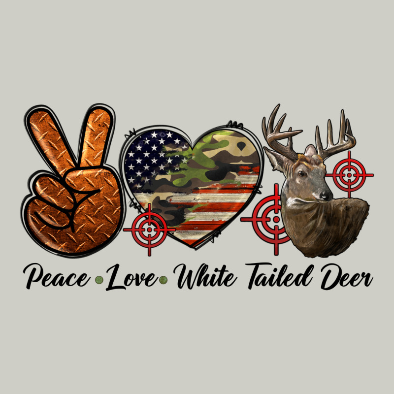 Peace Love White Tailed Deer Heavyweight Hoodie by LillyAllenDesigns | Teevron