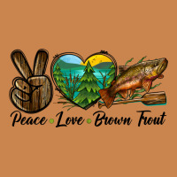 Peace Love Brown Trout Heavyweight Hoodie | Teevron