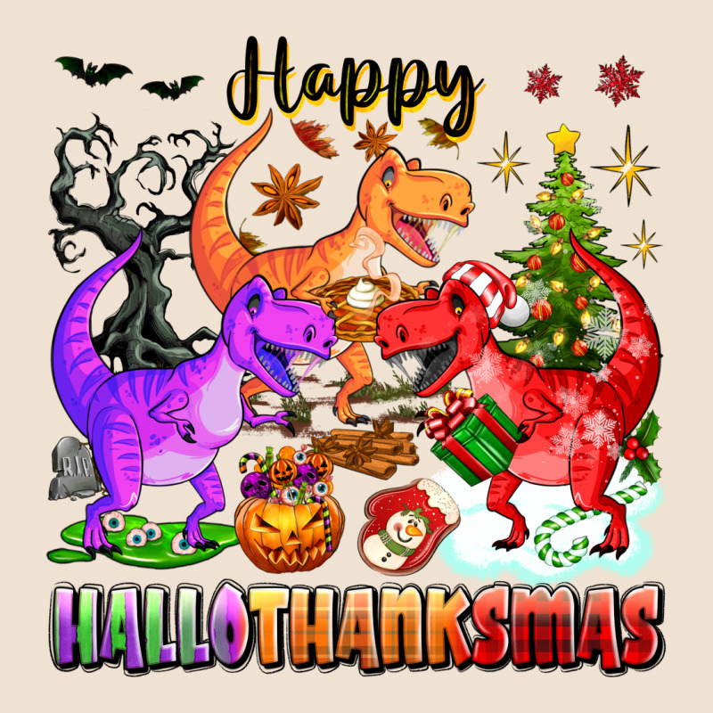 Happy Hallothanksmas Dinosaur Urban Heavy Tee by texasbilliewilder | Teevron