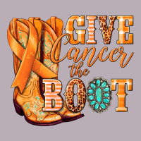 Give Cancer The Boot Kidney Cancer Orange Ribbon Vintage Tee | Teevron