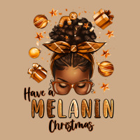 Have A Melanin Christmas Afro Messy Bun Vintage Hoodie | Teevron