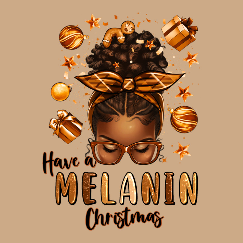 Have A Melanin Christmas Afro Messy Bun Vintage Hoodie by texasbilliewilder | Teevron