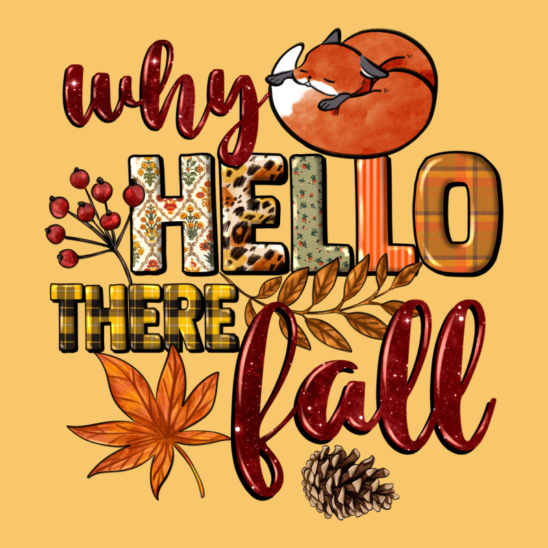 Why Hello There Fall Vintage Hoodie by NancyCooperArtShop | Teevron