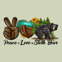Peace Love Sloth Bear Heavyweight Hoodie | Teevron