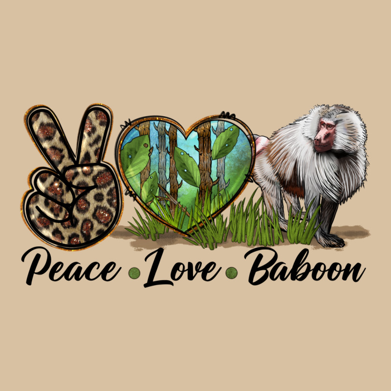 Leopard Peace Love Baboon Heavyweight Hoodie by LillyAllenDesigns | Teevron