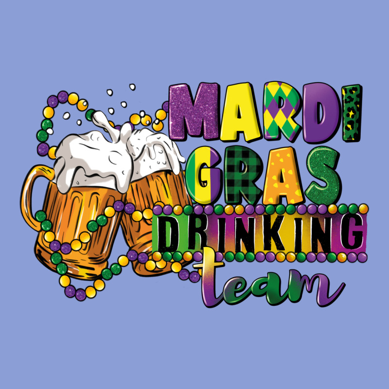 Mardi Gras Drinking Team 12 Inches 300 Dpi Long Sleeve Tee by CowGirlArtShop | Teevron