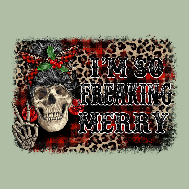 I'm So Freaking Merry Skeleton Messy Bun Urban Heavy Tee by NancyCooperArtShop | Teevron