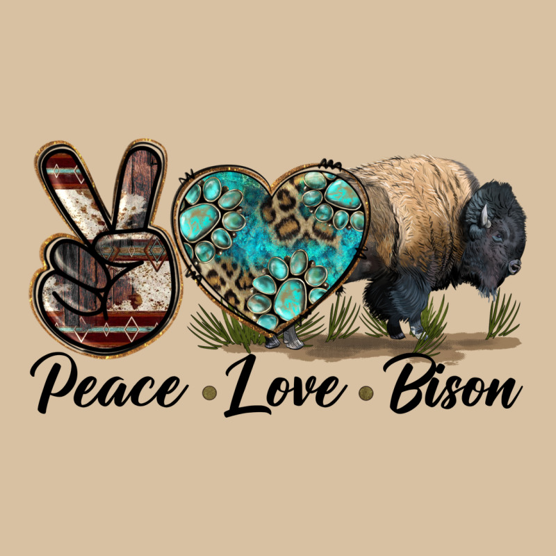 Peace Llve Bison Heavyweight Hoodie by LillyAllenDesigns | Teevron